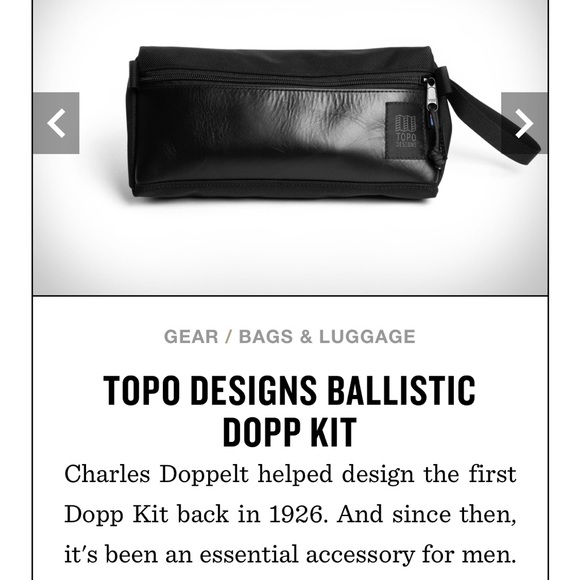 Topo Designs Ballistic Black Toiletry Bag - Picture 1 of 5